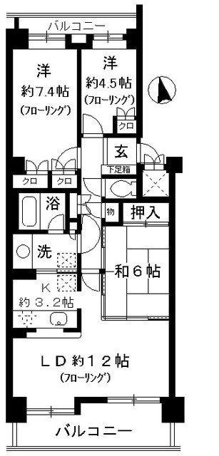 八事雲雀ケ岡パークホームズの間取り