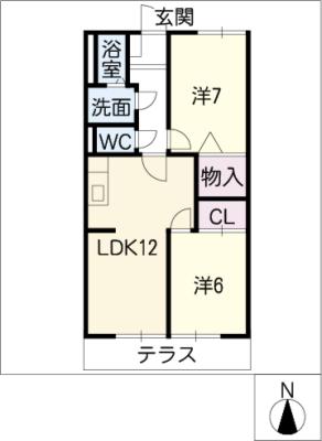 セントラル羽根井　Ａ棟の間取り