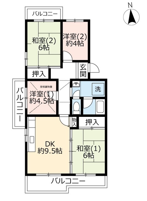 ＵＲあかしあ台ハイツの間取り