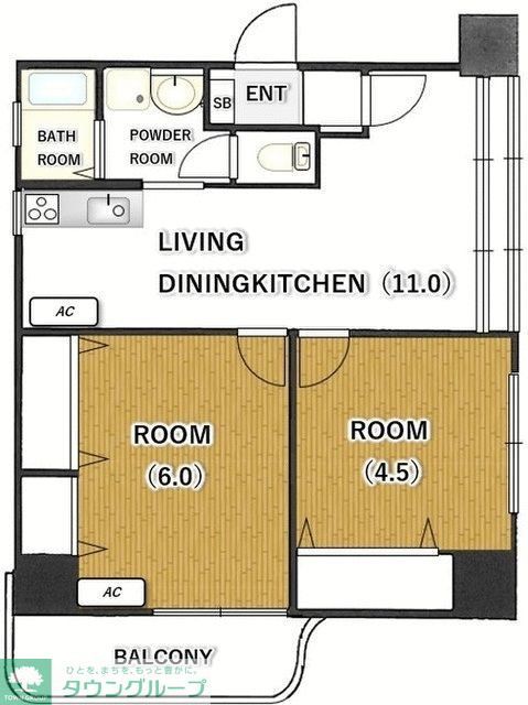 足立区足立のマンションの間取り