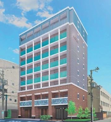 【大阪市中央区森ノ宮中央のマンションの建物外観】