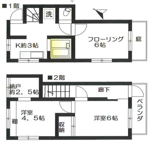 世田谷区梅丘のアパートの間取り