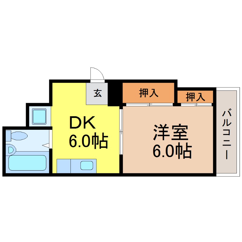 名古屋市中区丸の内のマンションの間取り