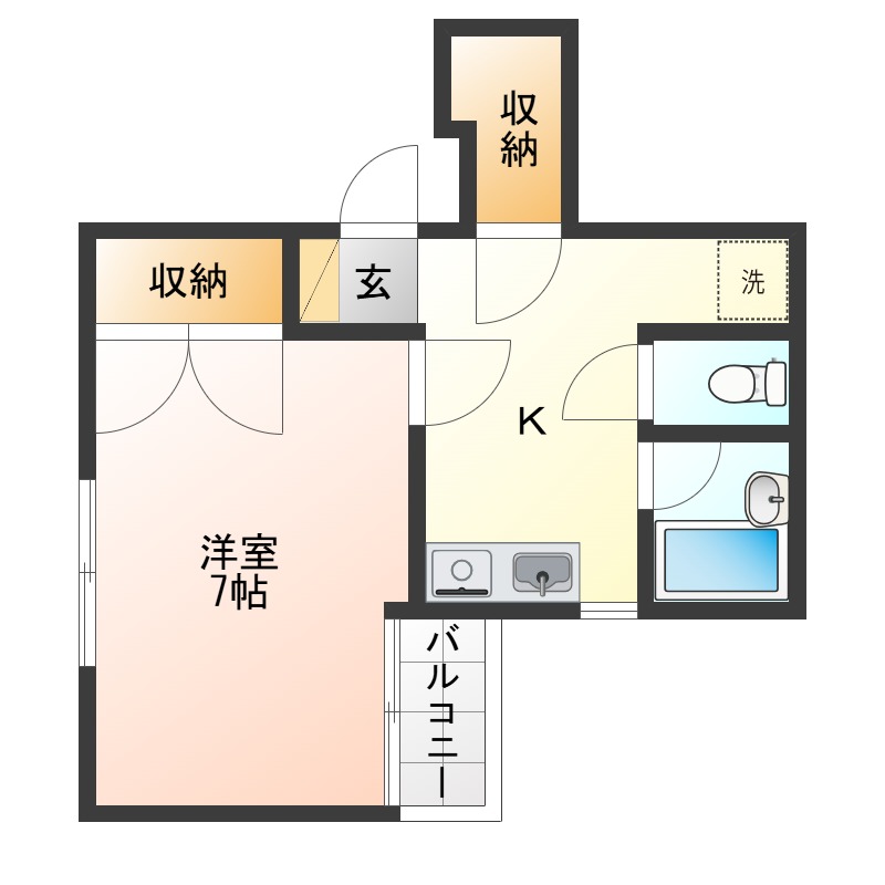 徳島市中昭和町のマンションの間取り