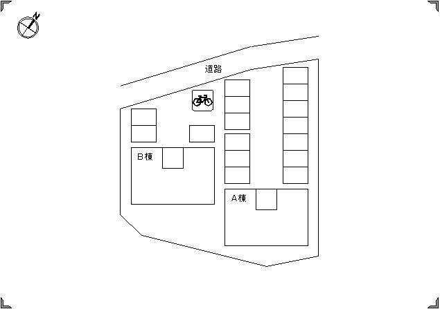 【山口市吉田のアパートの駐車場】