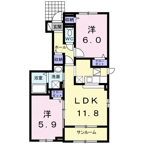 シャン・シャトー　Iの間取り