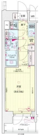 名古屋市中区錦のマンションの間取り