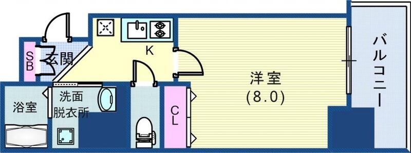 ララプレイス三宮ルミナージュの間取り