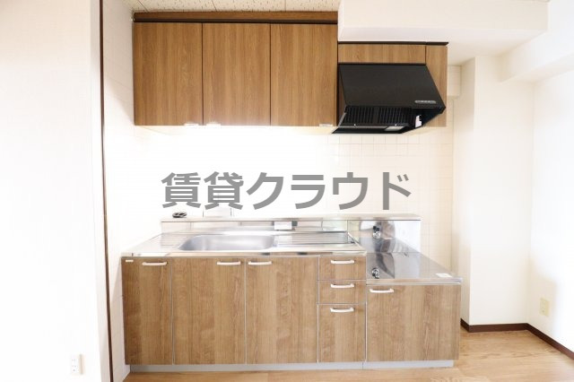 キッチン　ガスコンロ2口設置可能です！