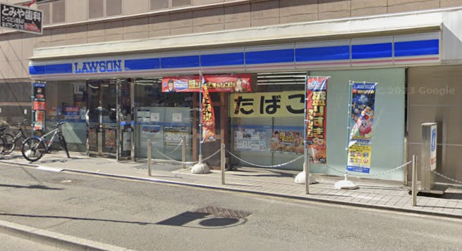 コンビニ　ローソン 博多駅明治公園店（コンビニ）まで118m
