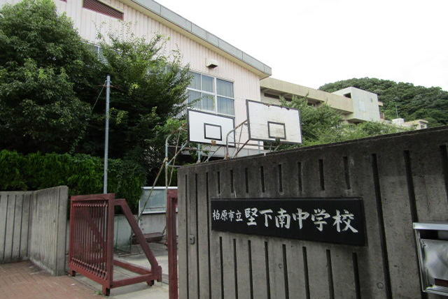 中学校　柏原市立堅下南中学校（中学校）まで569m