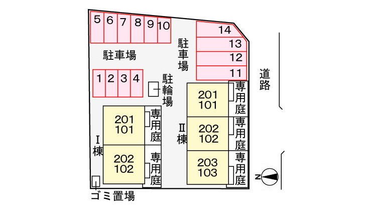駐車場　駐車場配置図
