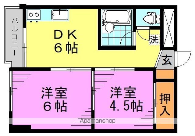 東京メトロ丸ノ内線 新高円寺駅 徒歩5分 6階建 築51年の間取り写真