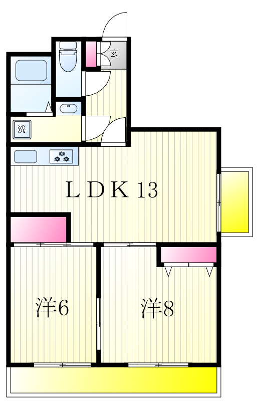 マンション フジフィールドの間取り写真
