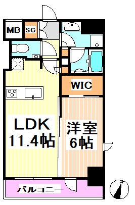 京王線 明大前駅 徒歩3分 12階建 築5年の間取り写真