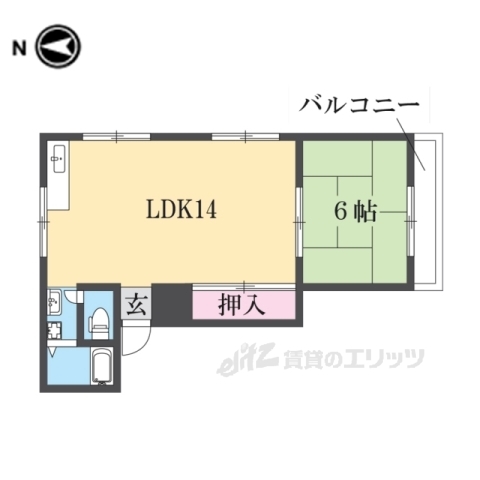 モダンアパートメント神戸宝塚2の間取り写真