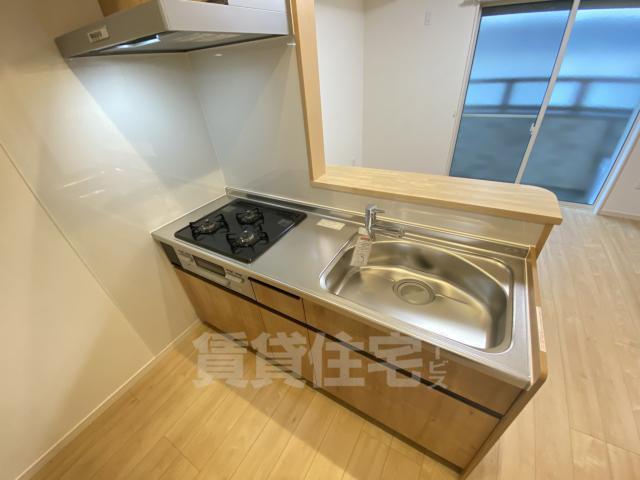 南海高野線 沢ノ町駅 徒歩4分 3階建 築6年のキッチン写真