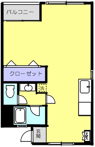 京王多摩川コーポラスの間取り写真