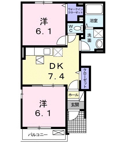 ＪＲ呉線 仁方駅 バス乗車時間：10分 最寄りバス停で下車 徒歩2分 2階建 築16年の間取り写真