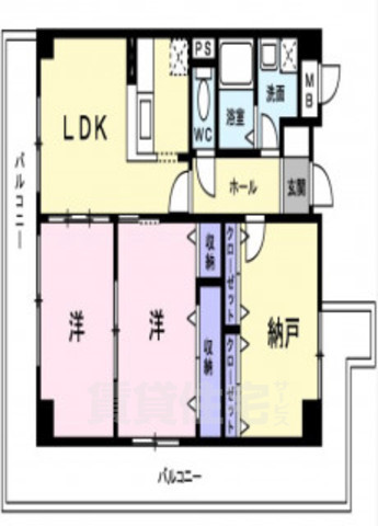 ＪＲ東海道本線 ＪＲ総持寺駅 徒歩20分 3階建 築21年の間取り写真