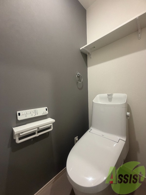 トイレ　トイレは清潔感があり収納のあるお手洗い場になります。