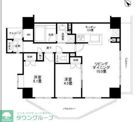 藤和シティホームズ中野弥生町クレーデルコートの間取り写真