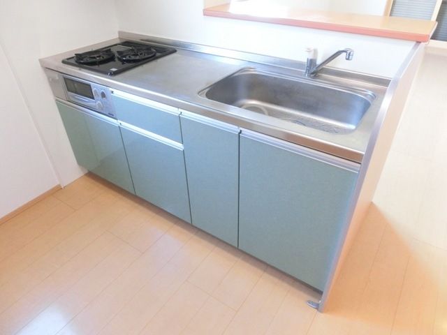 キッチン　２口ガスシステムキッチン