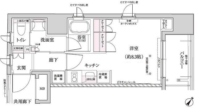 ＪＲ総武線快速 馬喰町駅 徒歩1分 12階建 築16年の間取り写真