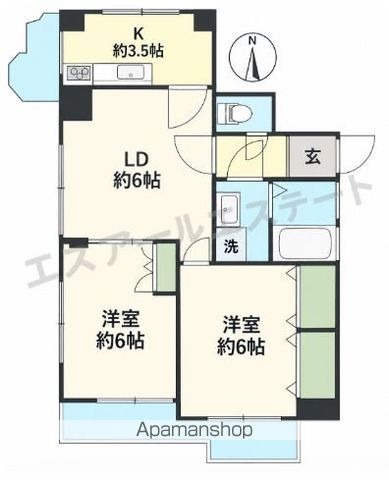 都営新宿線 住吉駅 徒歩4分 11階建 築46年の間取り写真