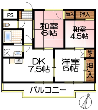 福山市春日町のマンションの間取り