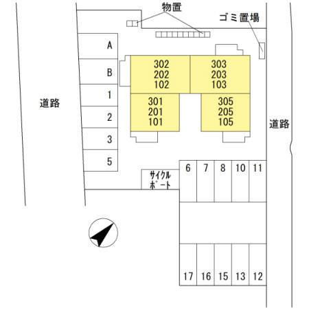 【河北郡内灘町字アカシアのアパートのその他】