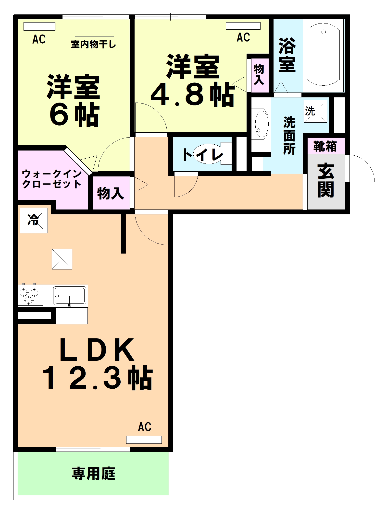 ミルキーウェイ　B棟の間取り