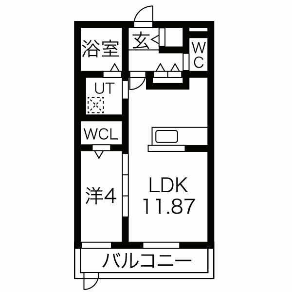 姫路市飾磨区中島のアパートの間取り