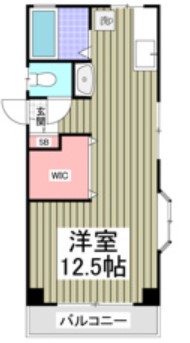 熊谷市新堀のマンションの間取り