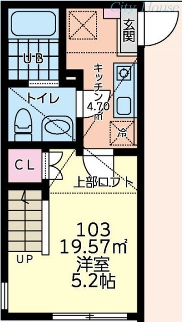 神奈川県相模原市中央区東淵野辺４（アパート）の賃貸物件の間取り