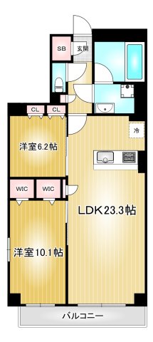 名古屋市中村区名駅南のマンションの間取り