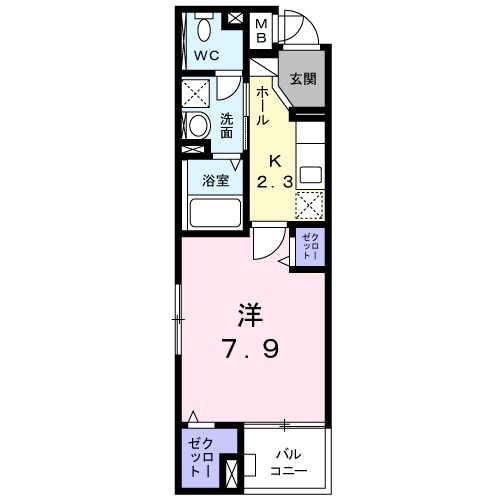 神奈川県大和市林間１（マンション）の賃貸物件の間取り