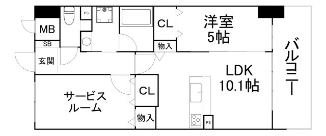 【大阪市北区西天満のマンションの間取り】