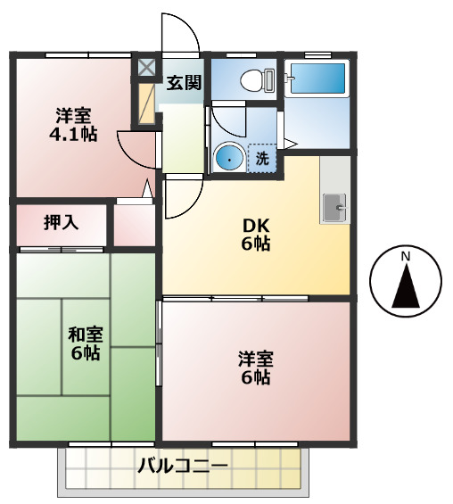 シティ加茂川　Aの間取り