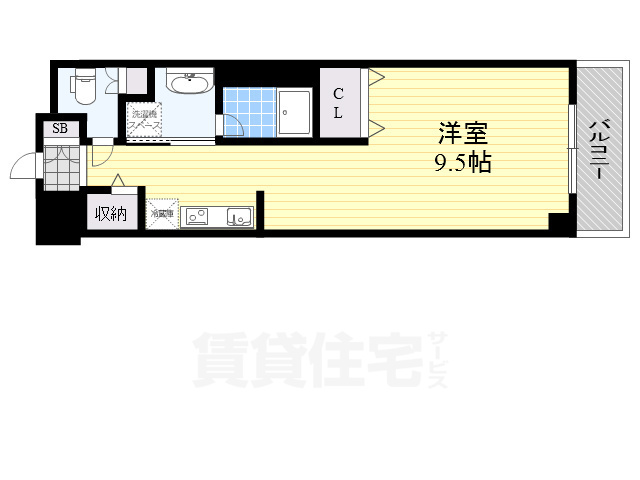 茨木市若草町のマンションの間取り