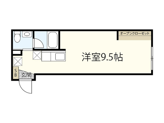 【広島市西区井口鈴が台のアパートの間取り】