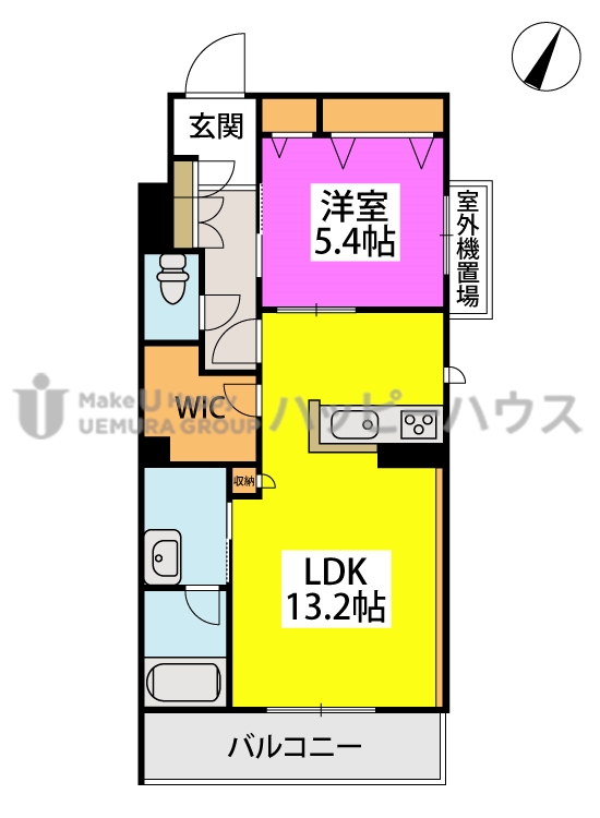 S-room曰佐　西館の間取り