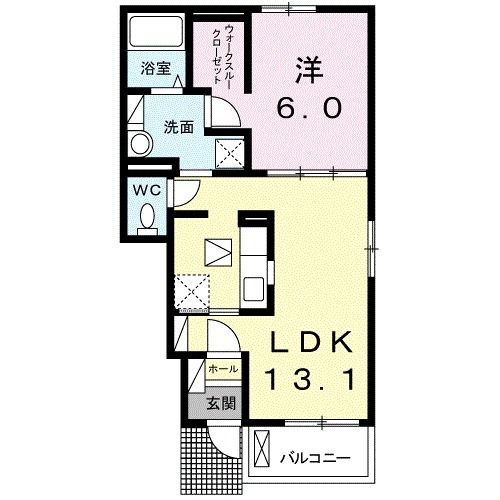 ウイッシュ　Ａの間取り