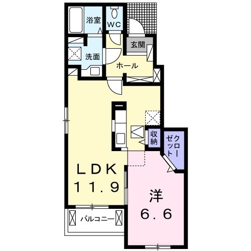 福知山市石原のアパートの間取り