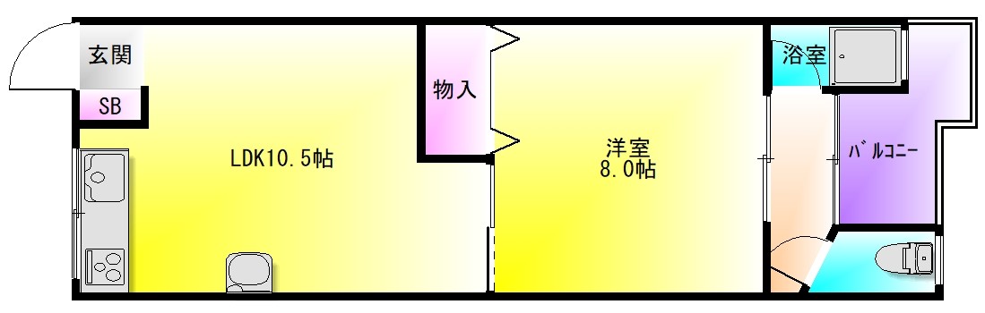 教興寺マンションの間取り写真