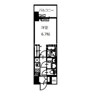 大阪市中央区日本橋のマンションの間取り