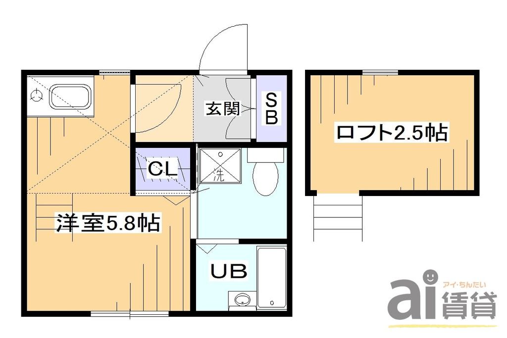 小平市小川西町のアパートの間取り