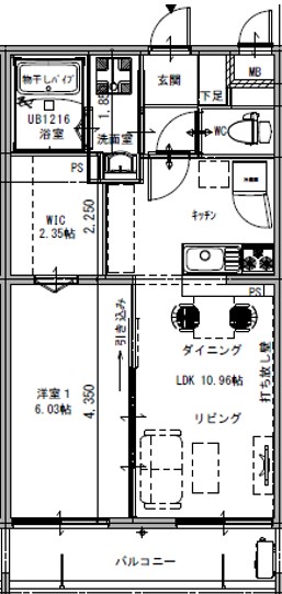 Praia Gujin(プライア宮神）の間取り