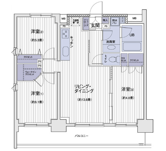 江東区大島のマンションの間取り