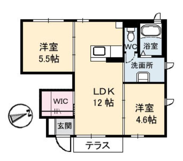 ヴィラ名水　Ａ棟の間取り